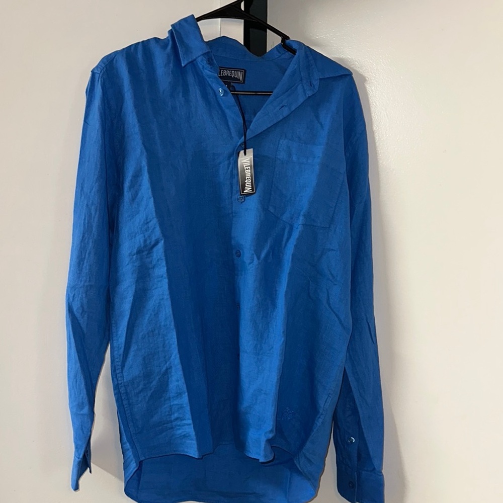 Blue Button-Up Shirt